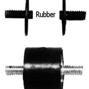 Rubber Mounts for Battery Carrier Fits Big Twin 4 speed 1965/1986, XLH 1967/1978, XLCH 1970/1978 Thread Size & Length: 1/4-20 x 1/2″ Replaces 62563-65 (Sold Each)