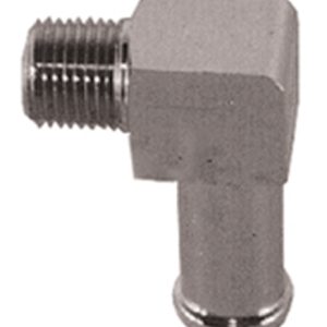Oil Tank Fitting Fits FLT 1993/1998 & oil tanks, all models 1/8 NPT Male to 3/8″ 90° Nipple Chrome Plated